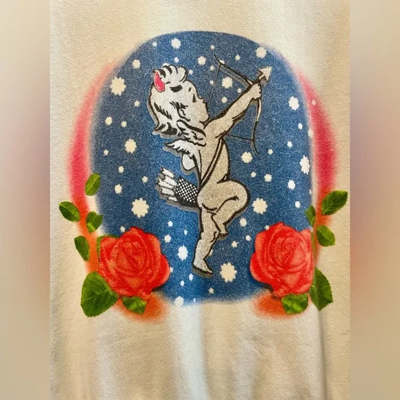 BOYS LIE SPACE CADET Cupid Light BLUE Pullover Sweatshirt Cotton Small / Medium - Picture 4 of 6